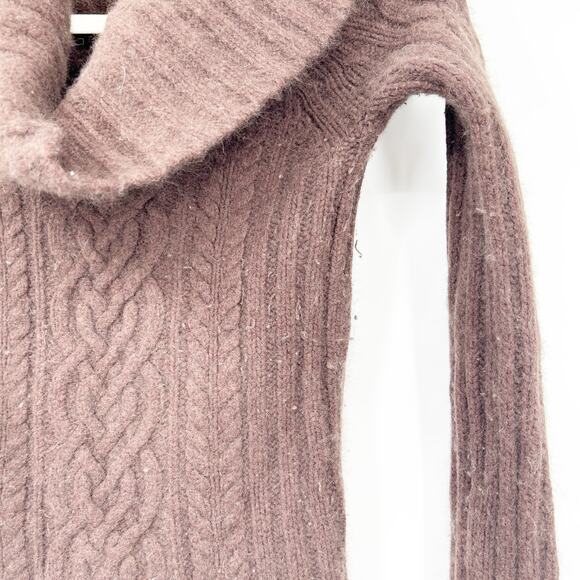 Abercrombie & Fitch Womens Vintage‎ Wool Cashmere Blend Cable Knit Sweater Large - Picture 3 of 7